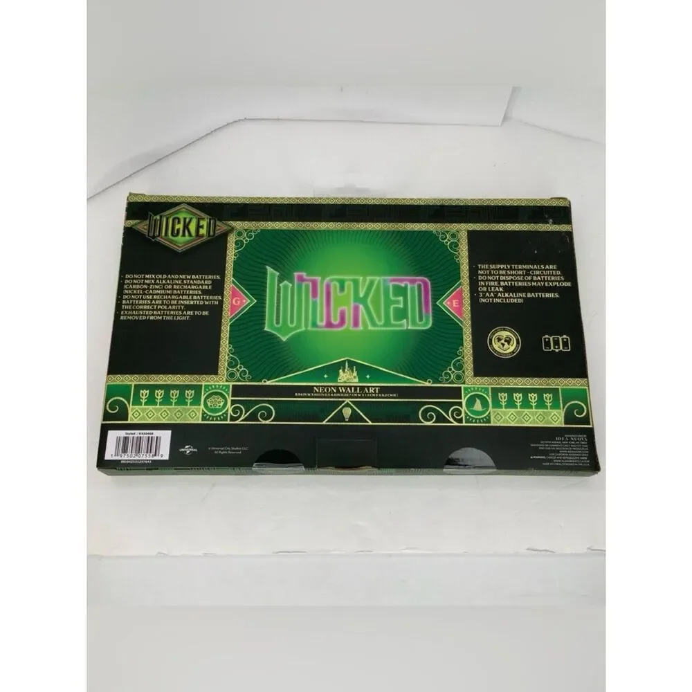 New Wicked Neon Wall Art Sign Green Purple